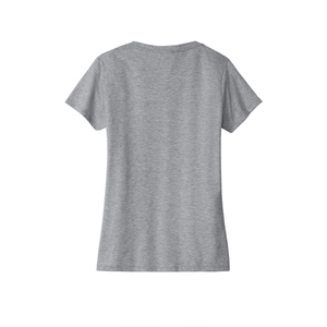 T-shirt pour femme à col en V, tissu en coton doux, manches courtes, vêtements décontractés, logo personnalisé, fabricant et fournisseur en gros - Product Image 2