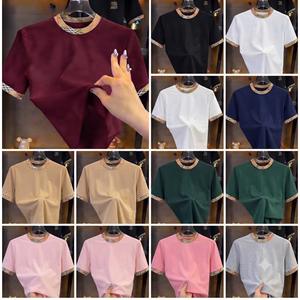 เสื้อยืดผู้ชายแบบขายส่งสั่งทำได้ตามต้องการ เสื้อยืดเปล่าพื้นฐาน ผ้าโพลีเอสเตอร์ผสมคอตตอน เสื้อยืดแขนสั้นผู้ชายแฟชั่น - Product Image 5