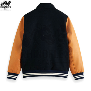 Custom Chenille Letter Embroidery Patches <b>Leather</b> Sleeve Baseball Bomber Letterman <b>Jackets</b> Wool Varsity <b>Jacket</b> for Men - Product Image 4