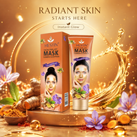Masque Peel-Off Visage au Safran et au Gingembre Nettoyage Profond Points Noirs Soin des Pores Éclat Radieux Marque Privée OEM Formule Personnalisée Faible MOQ
