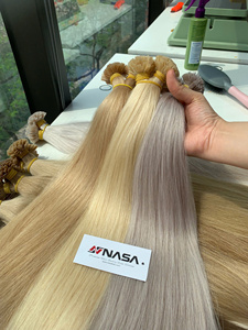 Extensions de cheveux humains vierges vietnamiens à pointes en kératine, super double drawn, couleur brun clair, 30 pouces - Product Image 4