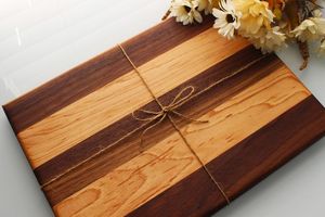 Eco-Friendly Wood & Resin Round Chopping <b>Board</b> Set with Handle Engraved Kitchen Sign 1.5cm Thick Dishwasher Safe for Home Decor - Product Image 3