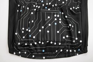 Conjunto de Jersey de Ciclismo para Hombre, Manga Corta, Diseño de Circuito Negro, Transpirable, Kit Deportivo - Product Image 4