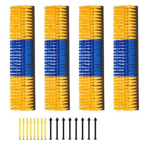 Cepillo rascador para ganado, paquete de 4, poste rascador para cabras con 16 tornillos, masajeador para aliviar la picazón en la espalda de vacas de 16.9"x3.9" - Product Image 1
