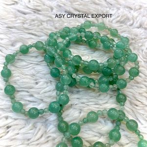 New Design Wholesale Natural Green Aventurine <b>Bracelet</b> Handmade Faceted Stretch Crystal Bead Jewelry For Fashion Healing Gift - Product Image 4