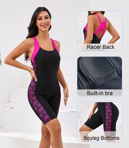Maillot de bain une pièce pour femme, col en U, coupe bikini haute, avec logo personnalisé du fabricant - Product Image 1