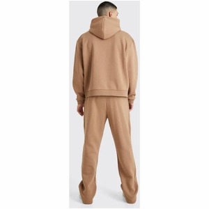 Chaqueta de invierno con capucha y cremallera de color liso, personalizada con MOQ bajo, venta al por mayor, nueva moda, chándal de diseñador para hombre - Product Image 2