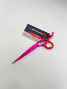 Ciseaux de coiffure professionnels rose métallisé de 6,5 pouces, sur mesure, à lame droite et sans dents, pour salon de barbier – Vente chaude - Product Image 3