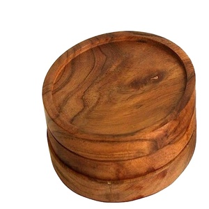 ที่รองแก้วไม้สำหรับเครื่องดื่มแก้วกาแฟทรงสี่เหลี่ยมสำหรับงานแต่งงานถ้วยชาที่รองแก้วไม้จานรองแก้วทำจากไม้ - Product Image 1