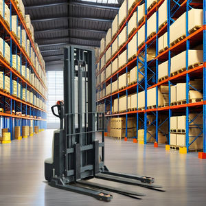 Desain baru Stacker palet listrik Walkie pengangkat tangan hidrolik 1M 3M bertenaga baterai 2 Ton kapasitas Lithium forklift penjualan - Product Image 2