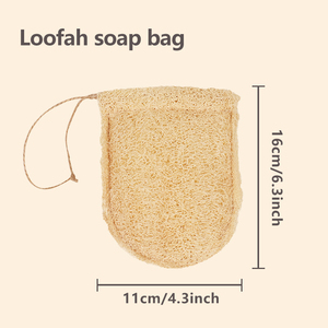Natural Loofah Soap Bag <b>Body</b> <b>Scrub</b> Sponge Soft Fibrous Bath Cleaning Pad Exfoliating Skin Care for Shower - Product Image 1