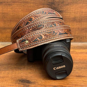 Vintage Style Hand Tooled <b>Leather</b> <b>Camera</b> <b>Strap</b> for All Kinds of Cameras Custom Wholesale Cow <b>Leather</b> <b>Camera</b> Neck Shoulder <b>Straps</b> - Product Image 2