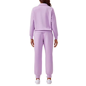 Ensemble athlétique pour femmes, veste à demi-zip et pantalon de jogging, confortable pour le fitness, la course à pied, les voyages, survêtement pour femmes - Product Image 2