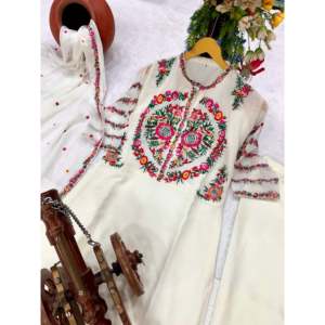 ชุดเสื้อท่อนบนและชุด Dupatta สำหรับผู้หญิงงานปาร์ตี้ดีไซน์เนอร์ - Product Image 4