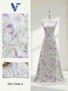 Tela de Chifón Floral de 150/160 cm, Ligera y Transparente, 100% Poliéster, Transpirable, 60 g/m², para Vestidos de Novia, Modelo 8027 - Product Image 1