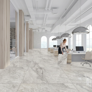 Baldosa de Porcelana Vistaar Paradise Gris Brillante 1200x1200mm, Baldosa Clásica para Piso 120x120cm, 12mm de Grosor, Diseño Antibacterial Antideslizante - Product Image 2