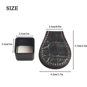 Porte-craie de billard en cuir souple véritable de haute qualité, étui à craie pour queue de billard, pochette à craie de snooker, boîte pour 1/2 queue de billard - Product Image 3