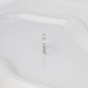 แหวนเพชรทรงรีแบบครึ่งวงรอบ 14K ทองคำแท้ แหวนแต่งงานแบบซ้อนได้ แหวนสัญญาเรียบง่ายสำหรับผู้หญิง - Product Image 6