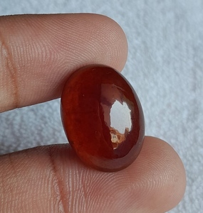 Cabochon ovale en grenat Hessonite naturel de qualité supérieure, pierre Hessonite en vrac pour la fabrication de bijoux, disponible à prix de gros. - Product Image 3