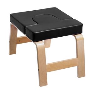 Sedia per Inversione Yoga con Telaio in Legno e Imbottitura in PU, Capacità 300 Libbre, Attrezzo per Allenamento e Supporto per Yoga - Product Image 1