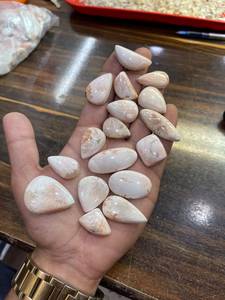 พลอยอะเกตสีขาวธรรมชาติ  แบบขัดเงา  สำหรับทำเครื่องประดับ  ขายส่ง  ผู้ผลิต  ผู้ส่งออก - Product Image 2