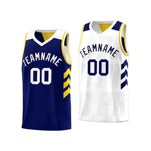 Nouveau maillot de basket-ball personnalisé de style américain pour les équipes, maillot de sport à séchage rapide, pour jeunes joueurs, sublimation, vêtements de sport de basket-ball - Product Image 1