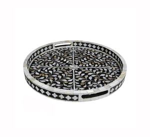 Juego de Bandejas de Servicio Personalizables de Nácar de Primera Calidad, Decoración Rústica, 6 Posavasos con Incrustaciones de Hueso, Utensilios de Cocina para Hoteles y Restaurantes - Product Image 5