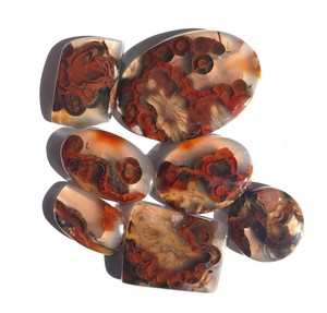 Natural Stick Agate Loose Gemstone Cabochon Wholesale Bulk Flat Back Smooth Mix Shape and Size for Healing and Jewelry Making - Product Image 1