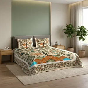 Elegant 7D Design Microfiber Bedding Set with 125 GSM 300TC Thread Count Durable & Eco-Friendly All-Season <b>Comfort</b> - Product Image 5