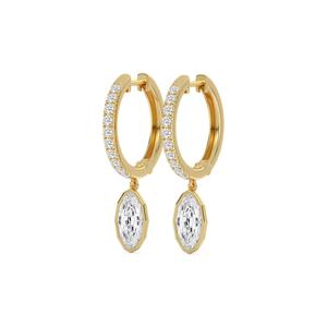 Brilliant 14K Yellow Gold Lab Grown Diamond <b>Earrings</b> 2.51 CTW Round Cut <b>Fine</b> Jewelry for Everyday Elegance and Special Occasions - Product Image 6