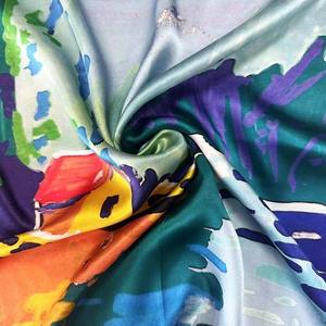 Women's Geometric Pattern <b>Square</b> Scarf 68x68cm Mulberry Silk Digital Print Breathable Soft Fashion Headscarf <b>Hijab</b> All Seasons - Product Image 4