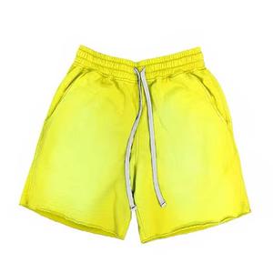 <b>Men</b> Vintage Sun Fade Sweat Cotton <b>Shorts</b> Cut Edge Acid Wash <b>Shorts</b>/ Faded <b>Shorts</b> Streetwear Thick Drawstring Applique <b>Patch</b> - Product Image 2