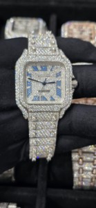 Montre mécanique de luxe automatique 36MM édition limitée, style Hip Hop, avec testeur de diamant intégré, sertie de moissanite VVS de qualité diamant, de la marque Buss. - Product Image 5