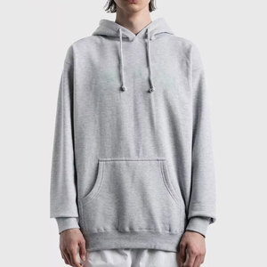Sweat-shirt à capuche de sport oversize américain personnalisé, uni, avec cordon de serrage long, pour l'hiver, vente en gros en vrac - Product Image 3