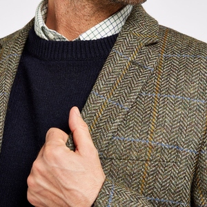Custom Made Formal Winter Tweed Kilt <b>Jacket</b> for Men Woolen Tweed <b>Jackets</b> with Zipper Closure Plain Dyed and Custom Logo - Product Image 3