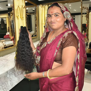 100% naturel non traité indien Temple cheveux cuticule aligné brut bouclés Double trame Texture Remy vague profonde vague lâche cheveux humains - Product Image 6
