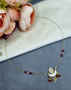 Ensemble de colliers délicats avec pendentif croissant de lune, plaqué or, style ethnique, pour femmes, usage quotidien, fournisseur - Product Image 4