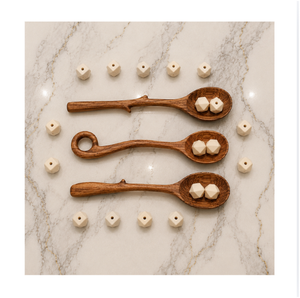 8 Pcs Cute Heart Shape Wooden Spoons Set Natural Wood <b>Stirrer</b> Creative Kitchen Utensil - Product Image 4