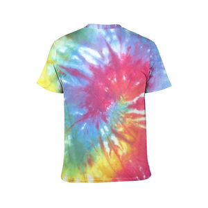 Camiseta Tie Dye Personalizable para Hombre, 100% Algodón, Secado Rápido, Tela Ligera, Estampado Completo, Manga Corta, Cuello Redondo, Unisex - Product Image 3