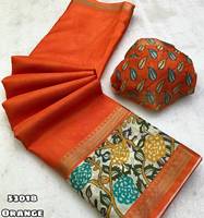 Tissu Dola Silk Bentex avec bordure à motif floral et imprimé numérique
