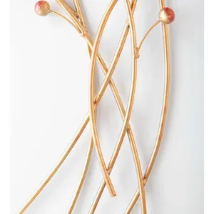 Décoration murale en métal ZE-3247O en forme de ginkgo, style minimaliste, ornement suspendu rond, artisanal, écologique, design de Noël - Product Image 2