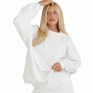Custom Printed Casual Autumn Front Logo Cotton Blend <b>Leopard</b> <b>Print</b> Drop-shoulder Pullover Crew Neck <b>Sweatshirt</b> Long Sleeve Women - Product Image 5