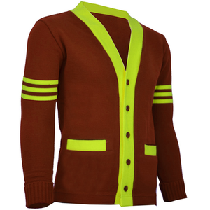 Pull cardigan d'hiver pour homme de qualité supérieure, anti-rides, anti-rétrécissement, tricoté, fermeture à boutons sur le devant, nouveau design - Product Image 6