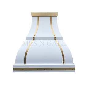 Hotte murale de cuisine sur mesure en acier inoxydable, finition architecturale artisanale, conçue pour les cuisines de villas de luxe - Product Image 4