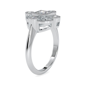 Vente chaude de bague en diamant taille princesse de laboratoire en or blanc 10 carats avec placage au rhodium fiançailles vermeil d'éternité d'origine - Product Image 4
