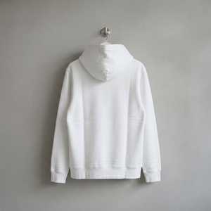 Sudadera con Capucha de Punto para Hombre, Color Blanco Sólido, Corte Regular, con Cordones Antipilling, Bolsillo Delantero, Manga Larga, Estilo Casual - Product Image 3