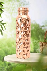 Botella de agua de metal de cobre 99.9% con tapa, ecológica, unisex, diseño clásico, color y logotipo personalizables, para uso en exteriores. Sin reseñas aún. - Product Image 6