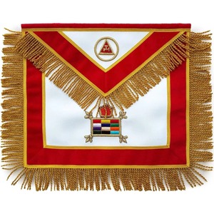 Delantal de Capítulo del Arco Real de Alto Sacerdote, de Terciopelo Rojo, Proveedor Mayorista con Precios Accesibles para Delantales de Regalia Masónica - Product Image 1