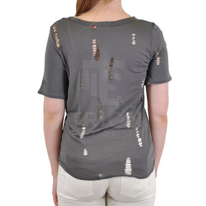 เสื้อยืดแขนสั้นผู้ชายและผู้หญิงดีไซน์ใหม่ล่าสุดสำหรับฤดูร้อน  แบบทำสีซีด  รับสั่งทำสีตามต้องการ - Product Image 5