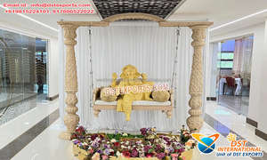 Decoración de escenario de boda tradicional del Sur estatua de FRP Ceremonia de boda india decoración de bienvenida Entrada de tema de boda tradicional - Product Image 5